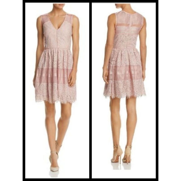 💕ADELYN RAE💕 Pink Crochet Lace Short Dress - Picture 6 of 8